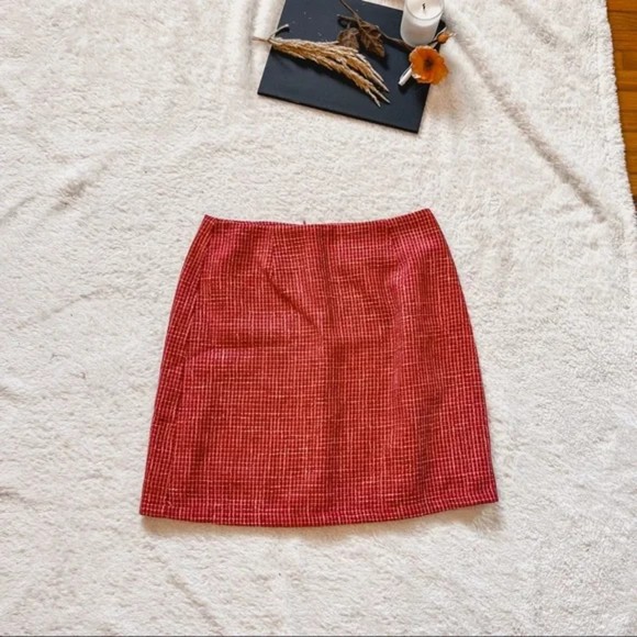 Pink Lily Skirts Pink Lily Skirt Red Tweed Poshmark